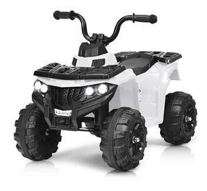 lot 158 image: Costway - Kids Ride On ATV Quad 4 Wheeler Electric Toy Car 6V Battery Power Led Lights - White