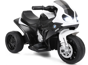 lot 185 image: HONEY JOY Kids Motorcycle, Licensed BMW 6V Battery Powered Ride On Motorcycle wLED Headlights, Music, Pedal, Spring Suspension, 3 Wheels Electric Motorcycle for Kids, Gift for Boys Girls(Black)