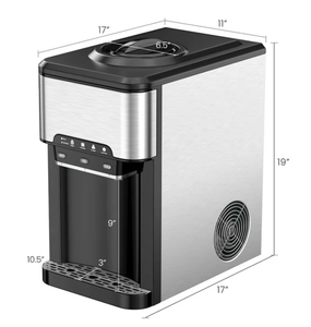 lot 188 image: Costway 3-in-1 Water Cooler Dispenser with Built-in Ice Maker w 3 Temperature Settings