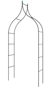 lot 381 image: Total Tactic GT4215 9.5 ft. Decorative Metal Garden Arch for Vine Rose Climbing Wedding Ceremony Party Decoration