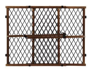 lot 398 image: Evenflo Position & Lock Baby Gate, Pressure-Mounted, Farmhouse Collection 26-42in Wide 23in High