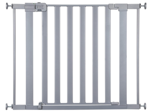 lot 399 image: Safety 1st Walk Through Baby Gate with Door, Adjustable Pressure Mount Lift, Dog Gates, Fits 29-38 Wide, 1-Pack, Silver