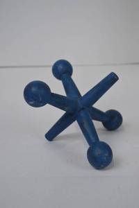 lot 18 image: Blue Cast Iron Decorative Jack, 6 Inches Tall