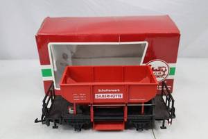 lot 61 image: LGB 4041 Schotterwerk Silberhutte Hopper Car Model Train W Box by Lehmann