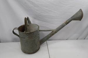 lot 92 image: Vintage Metal Watering Can, 18 in Tall