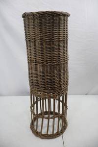 lot 108 image: Tall Woven Rattan Decorative Floor Vase 26 x 9 Inch