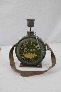 lot 160 image: Vintage Pine Lake Resort Campgrounds Metal Canteen