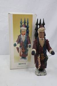 lot 161 image: Midwest Greg Guedel Christmas Santa Figurine w Box