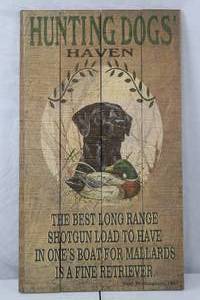 lot 221 image: Hunting Dogs Haven Retriever Wall Art by Meissenburg Designs 24x14in