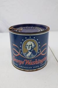 lot 245 image: Vintage George Washington Pipe Tobacco Tin