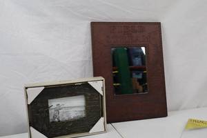 lot 252 image: Field and Stream Wall Mirror and Hunter Photo Frame Set
