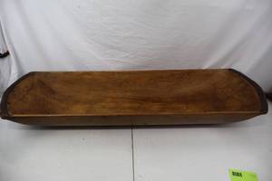 Large Vintage Wooden Dough Bowl Trough