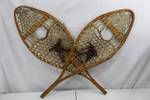 Vintage Wooden Snowshoes with Rawhide Lacing - 41 Inches