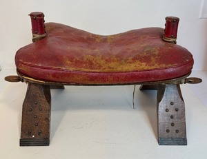lot 69 image: Vintage Camel Saddle w Great Patina