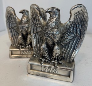 lot 74 image: Pair of Vintage Eagle Bookends
