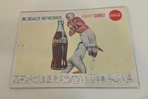lot 93 image: Vintage 1960 Coca-Cola Football Adverting Posters