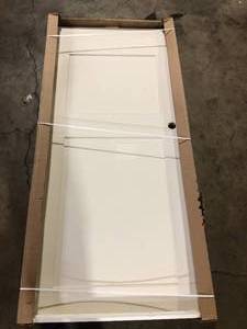 lot 4 image: White Single Door System 36 x 80 Customer Returns See Pictures