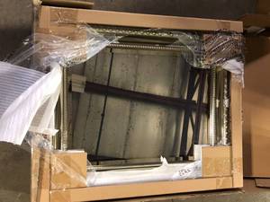 lot 38 image: 24 in. W x 30 in. H Rectangular Medicine Cabinet with Mirror   Customer Returns See Pictures