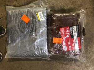 lot 48 image: Lot of assorted heavy duty tarps customer returns see pictures