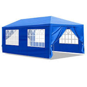 lot 27 image: Karl home 20 ft. x 10 ft. Blue Outdoor Party Tent with 6 Sidewalls  Customer Returns See Pictures