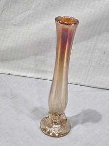 lot 38 image: Glass Decorative Vase with Iridescent Finish - 9 Tall