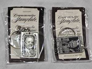 lot 43 image: Commemorative Stampplate Keychains Featuring Herbert Hoover and Dwight D. Eisenhower