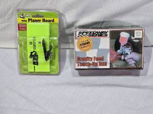 lot 85 image: Opti Tackle Mini Planer Board and Speedway Series Gravity Feed Touch-Up Gun