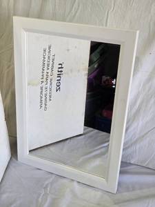 lot 93 image: Zenith Medicine Cabinet Model WM231 White Frame dimensions of 16.38W x 22.38H x 5D