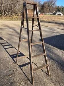 lot 143 image: 6 Wooden Step Ladder