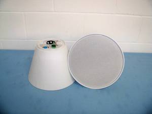 lot 39 image: (2) BIAMP Apart P60DT 6.5 Two-Way Pendant Speakers  Loudspeakers