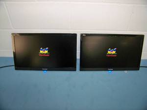 lot 82 image: (2) ViewSonic VA2055Sa (VS16162) 20 1080p LED Computer  PC Monitors