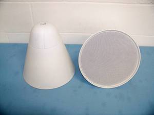 lot 38 image: (2) BIAMP Apart P60DT 6.5 Two-Way Pendant Speakers  Loudspeakers
