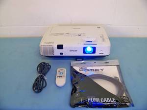 lot 28 image: Epson PowerLite 1945W WXGA 3LCD Projector  Projection System with Remote Control