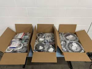 lot 90 image: Nearly 60 Pounds of NEW Pro Audio Video USB HDMI Network Cables in 3 Large Boxes - HDMI, Network, USB, Audio & More