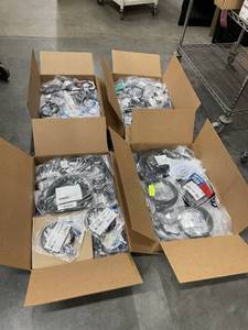 lot 123 image: Lot of Nearly 60 Pounds lbs of NEW Miscellaneous Audio Video Computer Cables - 4 Boxes