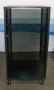 lot 115 image: Audio  Video Equipment Rack on Lockable Wheels