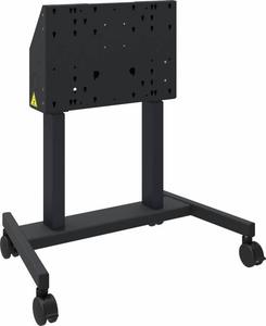 lot 8 image: BalanceBox  QOMO 487A01 e-Box - Motorized Mobile Stand, 86 (Black) Height Adjustable Flatscreen  Monitor  Television (TV) Display Cart - NEW IN BOX