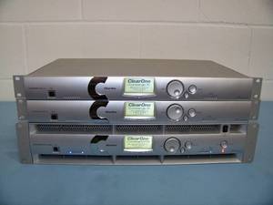 lot 128 image: (1) ClearOne Converge PRO 880TA 8-Channel AEC Microphone Mixer 4-Channel Power Amplifier and (2) ClearOne Converge PRO 8i AEC Microphone Mixer Expansion Units