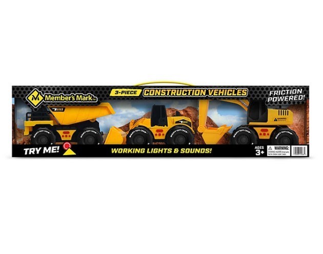 lot 420 image: NEW Members Mark 3-Pack Construction Vehicles