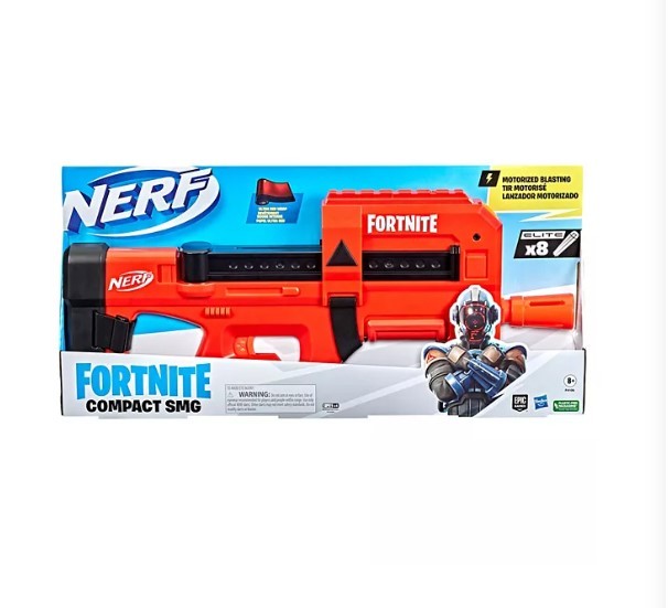 lot 274 image: NEW Nerf Fortnite Compact SMG Dart Blaster - RED