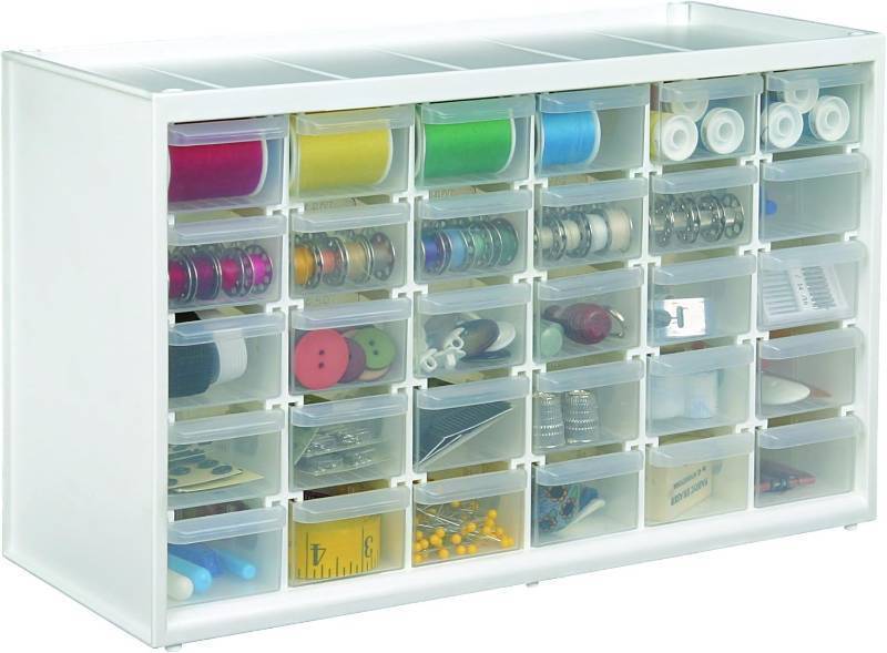 lot 350 image: NEW ArtBin Store-In-Drawer Multi-Purpose Storage Cabinet 6830PC - White
