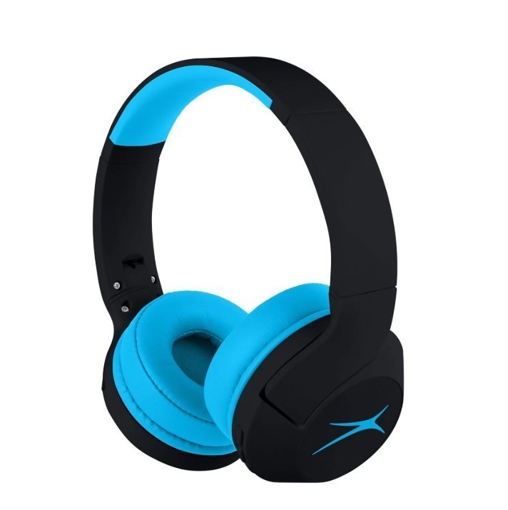 lot 233 image: NEW Altec Lansing 2-In-1 Active Noise Canceling Kid Safe Headphones - Blue