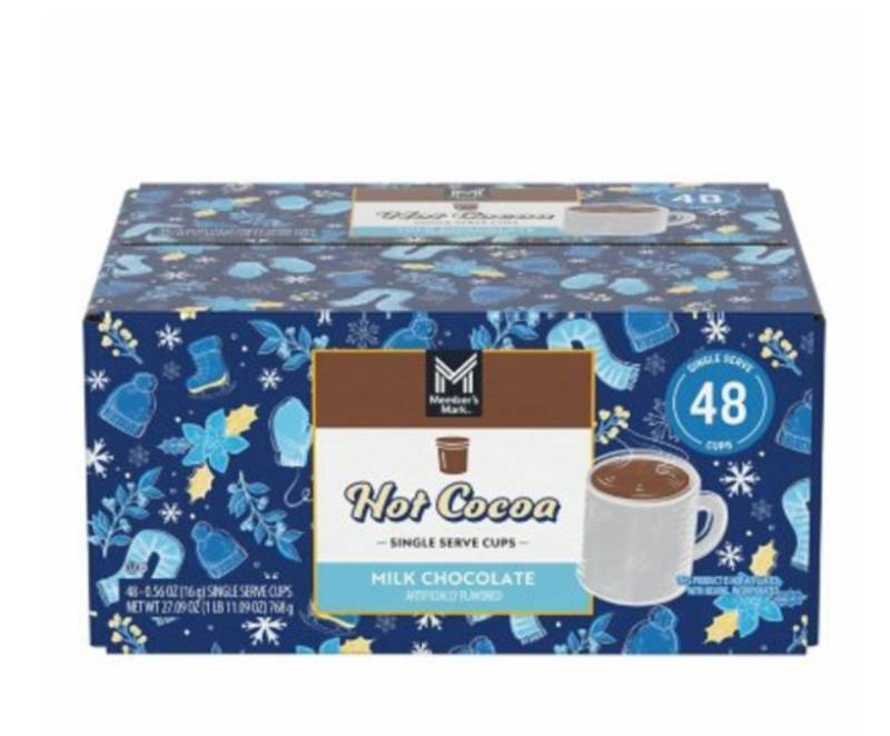 lot 264 image: NEW Members Mark Single Serve Cups Milk Chocolate Hot Cocoa Pods, 48 ct.