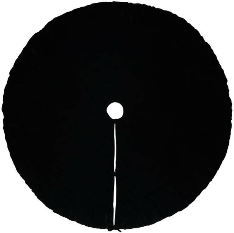 lot 172 image: Vickerman QTX17792 72 Plush Black Velvet Christmas Tree Skirt