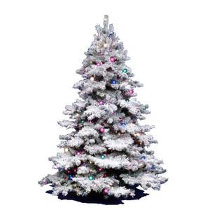 lot 188 image: Vickerman A806348 4.5 Flocked Alaskan Pine Artificial Christmas Tree, Multi-Colored Dura-Lit lights