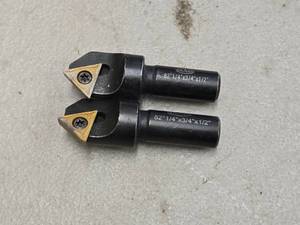 lot 116 image: Lot of (2) Shars Indexable Carbide Countersink 82-degree 14x34x12
