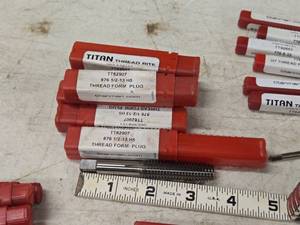 lot 223 image: Lot of (6) Titan Man Thread Rite 876 12-13 H5 Thread Form Plug TT82907 (in original packaging)
