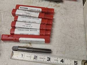 lot 221 image: Lot of (6) Titan Man Thread Rite 876 38-16 H7 Thread Form Bottom TT82892 (in original packaging)
