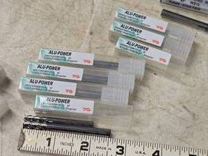 lot 203 image: End Mill Bits 14 (x4), 316 (x3) (in original packaging)