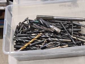 lot 263 image: Lot of (1 Bin) Drill Bits, Taps, End Mill Bits (assorted)